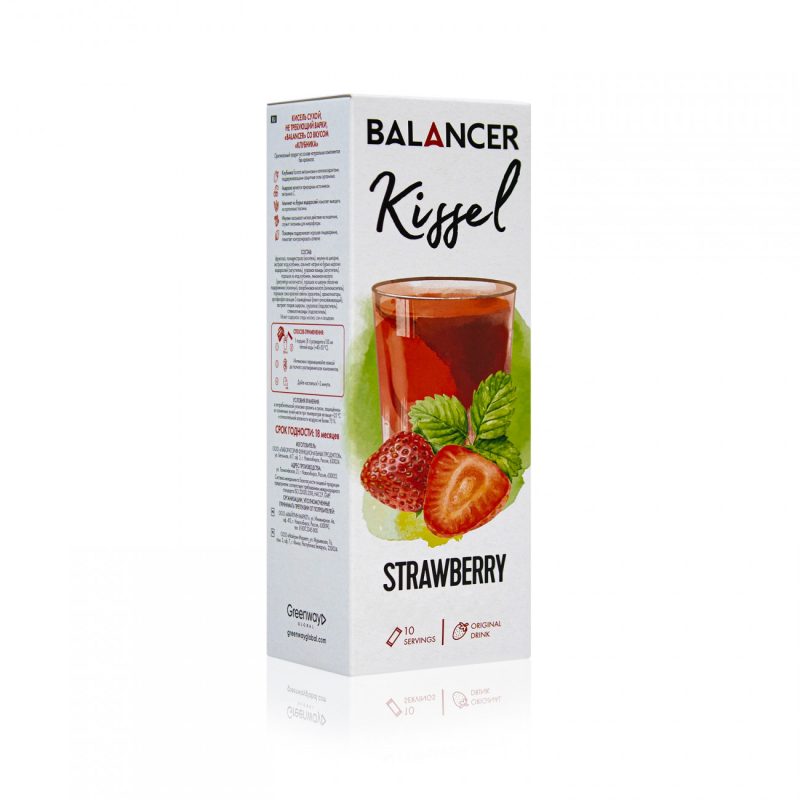 Альгинатный кисель BALANCER Kissel со вкусом &laquo;Клубника&raquo;, 10 стиков